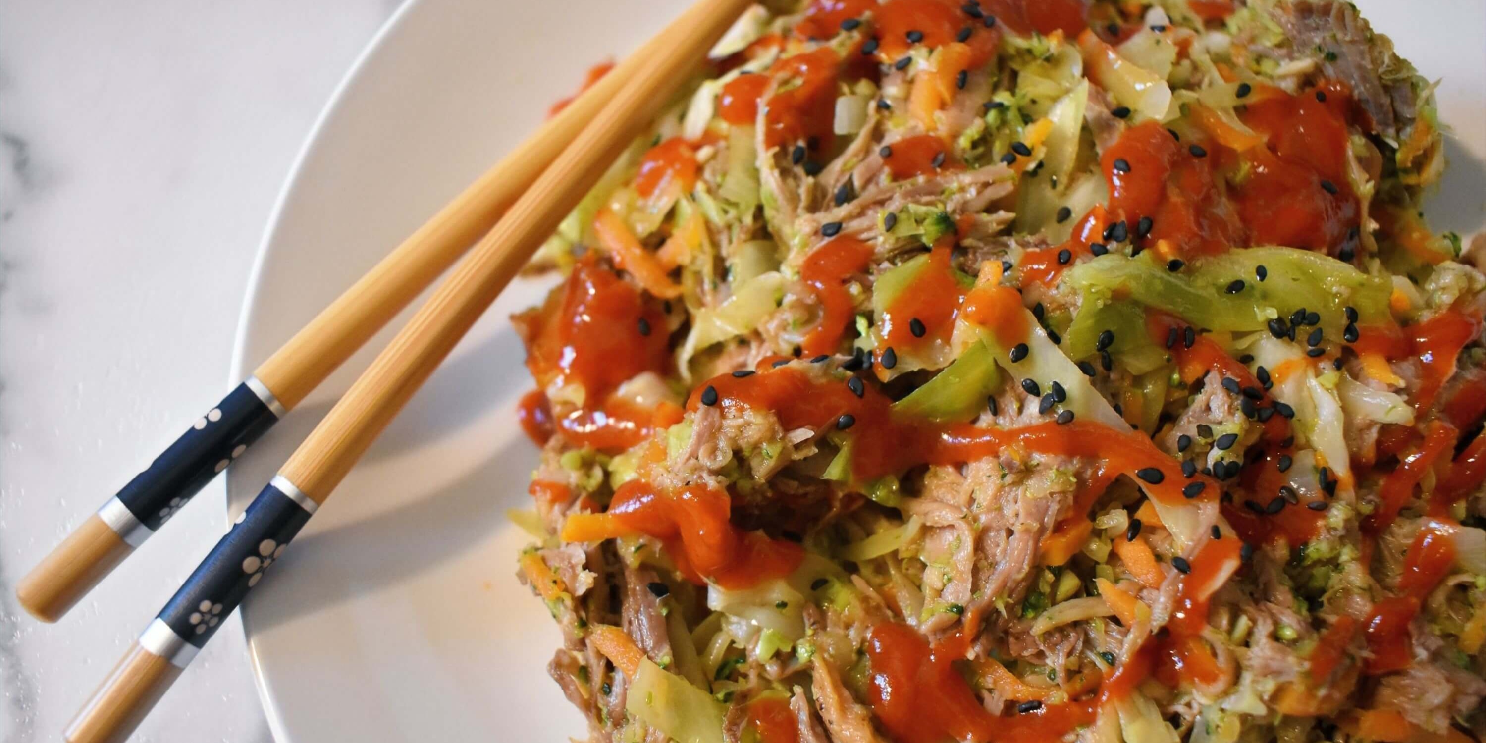 One-Pot Keto Egg Roll in a Bowl