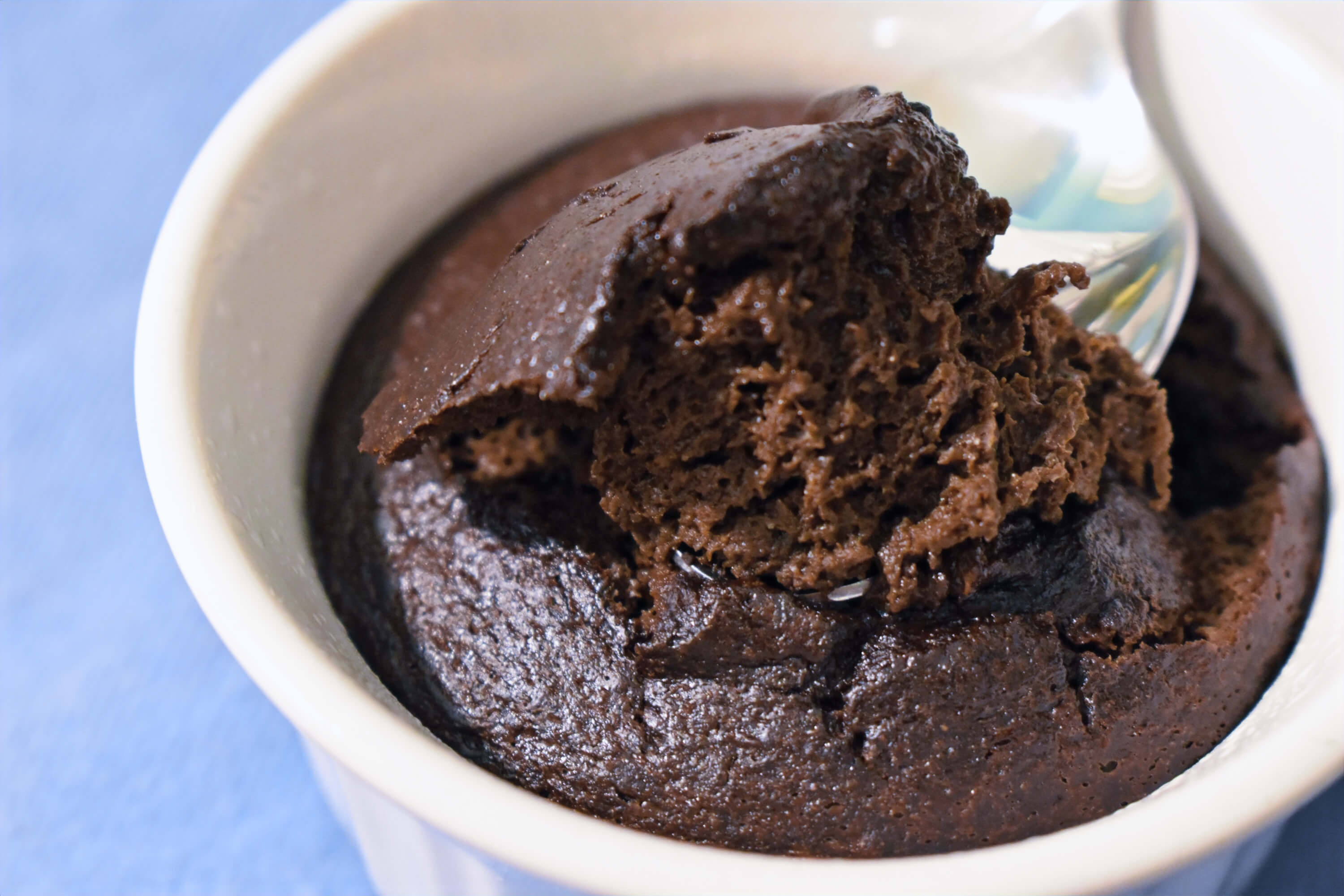 Healthy Dark Chocolate Mug Cake – No Sugar, No Flour, and No Butter/Oil!
