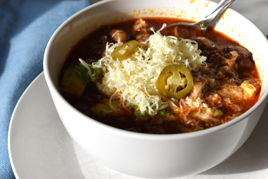 Beef Heart Chile Colorado (with Hidden Liver)